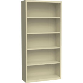 Hirsh 5 Shelf Bookcase 34-1/2"W x 13"D x 72"H Putty