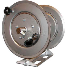 Hydro Tek Systems Inc AR110 HOT-2-GO AR110 3/8" X 250 Capacity 3500 PSI Stainless Steel Pressure Washer Hose Reel image.