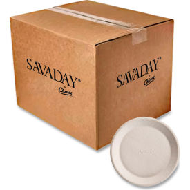 Chinet® Savaday Molded Fiber Plates 10" Dia. Cream 500/Carton