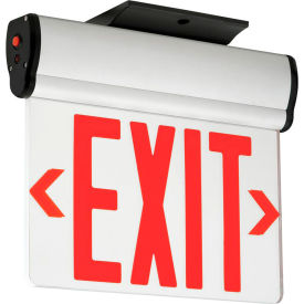 Hubbell Lighting Co CELS2RNE Hubbell CELS2RNE LED Edge-Lit Exit, Double-Face, Red Letters, Surface Mount, w/Battery Back-up image.