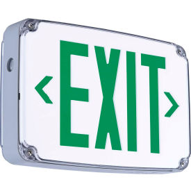 Hubbell Lighting Co CEWDGE Hubbell CEWDGE LED Wet Location Exit Sign, Double Face, Green w/ Nickel Cadmium Battery image.