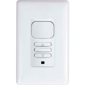 Hubbell Lighting Co LHDMIRS3-N-WH Hubbell LightHawk PIR Dimming Wall Switch Occupancy Sensor, White image.