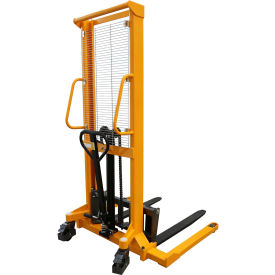 Global Industrial 988983 Global Industrial™ Hand And Foot Pump Operated Lift Truck, 62" Lift, 2200 Lb. Capacity image.