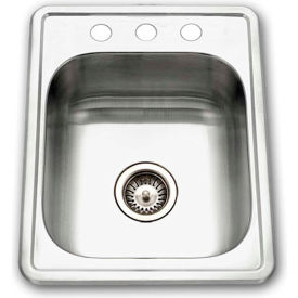 Houzer Inc A1722-7BS-1 Houzer® A1722-7BS-1 ADA Drop In Stainless Steel 3-Hole Bar/Prep Sink image.