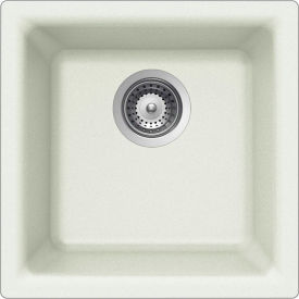Houzer Inc E-100 CLOUD Houzer® E-100U CLOUD Quartztone Series Granite Dual Mount Bar/Prep Sink, White image.