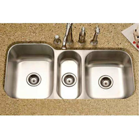 Houzer Inc MGT-4120-1 Houzer® MGT-4120-1 Undermount Stainless Steel Triple Bowl Kitchen Sink image.