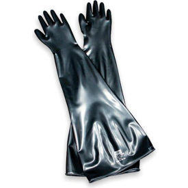 Honeywell® Chemical Resistant Gloves Butyl 30 Gauge 15 Mil Thick Size 9-3/4 Black 