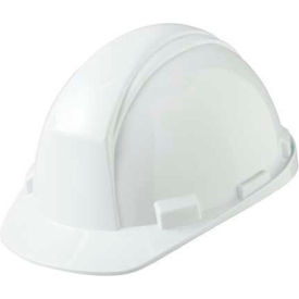 North Safety A89R010000 Honeywell North Cap Style Matterhorn White Hard Hat, 4pt Suspension, HDPE Shell, Ratchet Adjustment image.