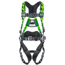 Honeywell Miller AirCore Stretchable Harness w/ Back & Hip D-Rings Quick Connect Universal Green