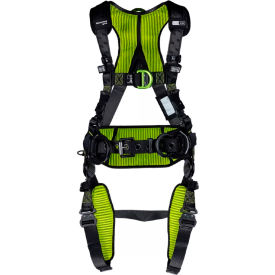 North Safety H7CC3A2 Miller® H700 Construction Comfort Harness, Quick Connect Buckle, Back, Front & Side D-Ring,L/XL image.