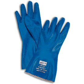 Honeywell® Nitri-Knit™ Chemical Resistant Gloves Nitrile 40 Mil Thick Size 9 Blue