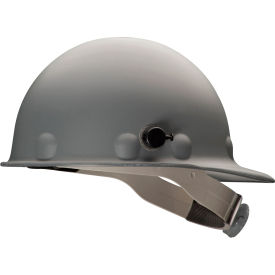North Safety P2HNQRW09A000 Honeywell Fibre-Metal® Cap Style P2 Hard Hat, Gray, 8pt-Ratchet Suspension, Fiberglass image.