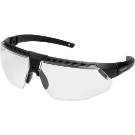 North Safety S2850HS Uvex® Avatar Hydroshield Safety Glasses, Black Frame, Clear Lens, Scratch-Resistant, Hard Coat image.