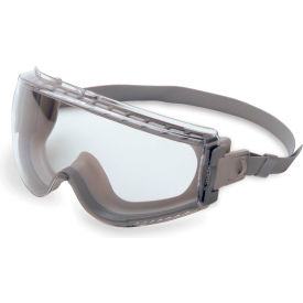 North Safety S3960HS Uvex® Stealth S3960HS Safety Goggles, Gray Frame, Clear Lens, Scratch-Resistant, Anti-Fog image.