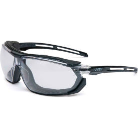 North Safety S4040 Uvex® Tirade S4040 Safety Glasses, Black Frame, Clear Lens, Anti-Fog image.
