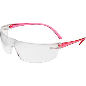 North Safety SVP208 Uvex® SVP208 Safety Glasses, Pink Frame, Clear Lens image.