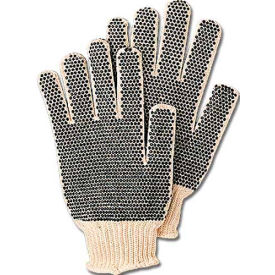 Hygrade Safety Supplies KD-400 ComfitWear® Dotted Knit Gloves with Plastic Dots On Both Sides, Natural, One Size, 12 Pairs image.