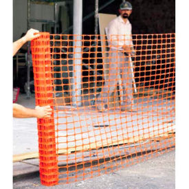 Hygrade Safety Supplies ML-200 ComfitWear® Polyethylene Safety Fence, 4 x 100, Orange image.