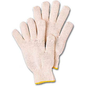 Hygrade Safety Supplies WK-200 ComfitWear® String Knit Cotton Gloves, Natural, Mens Size, 12 Pairs image.