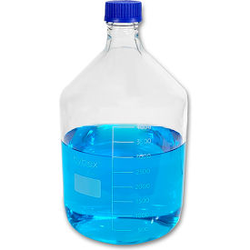 BENCHMARK SCIENTIFIC B3000-5L Benchmark Scientific Hybex™ Media Storage Glass Bottle w/ Blue Cap, 5L Capacity image.