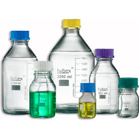 Benchmark Scientific Hybex&trade; Media Storage Bottle, Starter Pack, (GL45) Blue Cap, 10/Pack