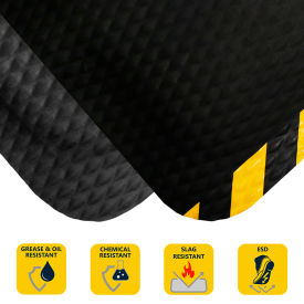 Andersen Company 423220100 Hog Heaven Anti Fatigue Mat 5/8" Thick 2 x Up to 60 Black/Yellow Chevron Border image.