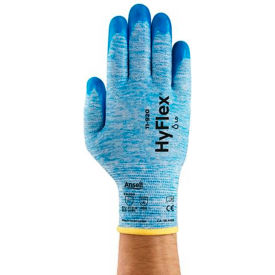 Ansell Protective Products Inc. 104458 Ansell 11-920-8 HyFlex® Coated Work Gloves, Nitrile Grip, 15-Gauge, Medium, Blue image.