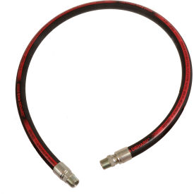 ALLIANCE HOSE & RUBBER CO H5016D-060-70907090-1616 Ryco Hydraulic Hose Assembly, 1 In. x 60 In. 5000 PSI, M+MS NPT, Isobaric Braid image.