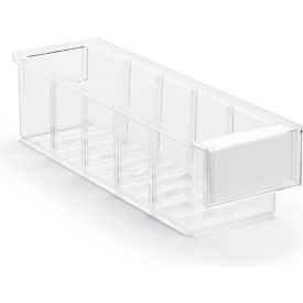 Storage Bins, 11-13/16"L x 3-5/8"W x 3-1/4"H, Clear, Pack of 30 view 2