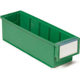 Shelf Bin, 3-5/8"W x 11-13/16"L x 3-1/4"H, Green, Pack of 30 view 2