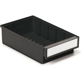 Treston ESD Storage Bin Label with Shield 7-5/16"W x 11-13/16"L x 3-1/4"H Black 15/Case 