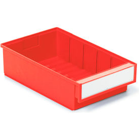Storage Bins, 11-13/16"L x 7-5/16"W x 3-1/4"H, Red, Pack of 15 view 2