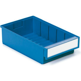 Storage Bins, 11-13/16"L x 7-5/16"W x 3-1/4"H, Blue, Pack of 15 view 2