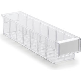 Storage Bins, 15-3/4"L x 3-5/8"W x 3-1/4"H, Clear, Pack of 30 view 2