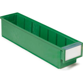 Shelf Bin, 3-5/8"W x 15-3/4"L x 3-1/4"H, Green, Pack of 30 view 2