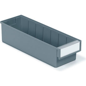 Storage Bins, 15-3/4"L x 5-3/16"W x 3-15/16"H, Gray, Pack of 20 view 2