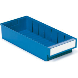 Storage Bins, 15-3/4"L x 7-5/16"W x 3-1/4"H, Blue, Pack of 15 view 2