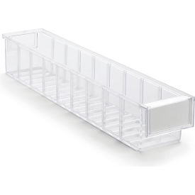 Storage Bins, 19-11/16"L x 3-5/8"W x 3-1/4"H, Clear, Pack of 30 view 2