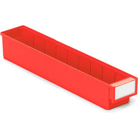Storage Bins, 19-11/16"L x 3-5/8"W x 3-1/4"H, Red, Pack of 30 view 2