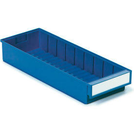 Storage Bins, 19-11/16"L x 7-5/16"W x 3-1/4"H, Blue, Pack of 15 view 2