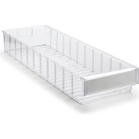 Storage Bins, 23-5/8"L x 7-5/16"W x 3-1/4"H, Clear, Pack of 15 view 2