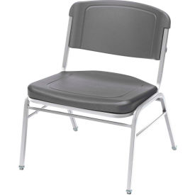 Iceberg Enterprises 64127 Iceberg Big and Tall Stack Chair - Charcoal - Pack of 4 - Rough N Ready Series image.