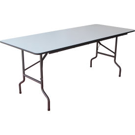 Global Industrial 695829GY Interion Folding Wood Table, 60"W x 30"L, Gray image.