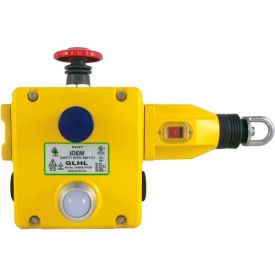 IDEM Safety Switches USA 141006A IDEM 141006A GLHL Rope Pull Switch W/E Stops/LED-STD Act, 4NC 2NO, 1/2NPT, Die Cast image.
