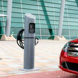 Ideal Shield LLC EVCS-CC-SINGLE Ideal Shield® Surface Mount Electrical Vehicle Charging Station, 1 Connection image.