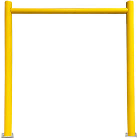 Ideal Shield® Goal Post Dock Door Guard Steel & HDPE Plastic Yellow 96"" x 96""