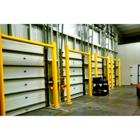 Ideal Shield LLC GGP-YL-096W-096H-C-24 Ideal Shield® Goal Post Dock Door Guard, Steel & HDPE Plastic, Yellow, 96" x 96" image.