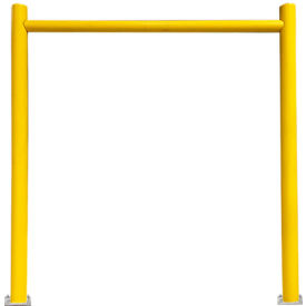 Ideal Shield® Goal Post Dock Door Guard Steel & HDPE Plastic Yellow 120"" x 120""