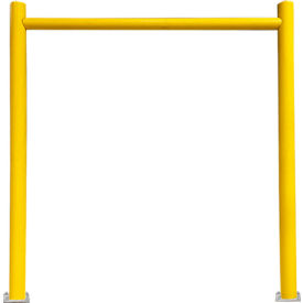 Ideal Shield® Goal Post Dock Door Guard Steel & HDPE Plastic Yellow 144"" x 144""