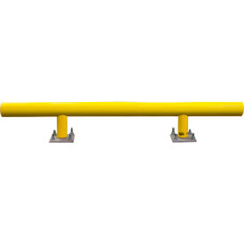 Ideal Shield® Heavy Duty One-Line Guard Rail Steel & HDPE Plastic 96""L x 14-3/4""H Yellow